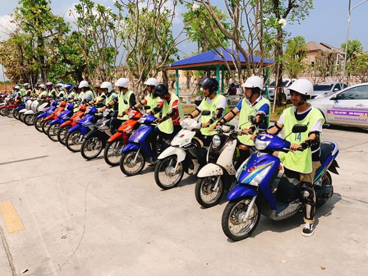 บรรยากาศการเรียนจักรยานยนต์